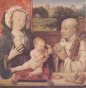 CLEVE, Joos van The Virgin and Child with a Dominican (mk05) oil on canvas